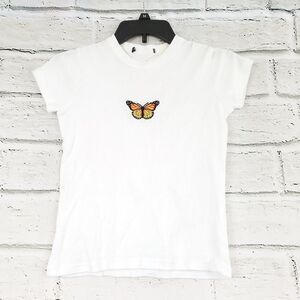 Brandy Melville Butterfly Short Sleeve T-Shirt